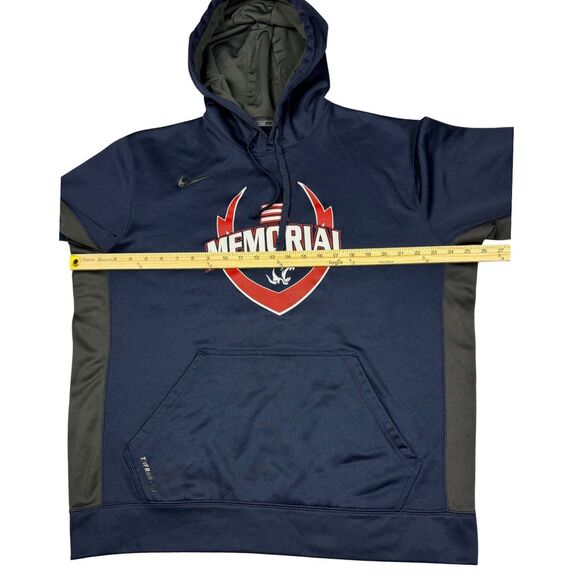Nike Men’s Therma-Fit Hoodie Memorial Panther Collins Sz XL Navy Blue Activewear - Picture 5 of 9